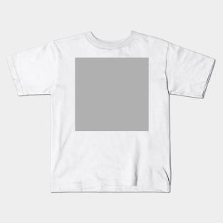 Solid Fog Light Gray Monochrome Minimal Design Kids T-Shirt